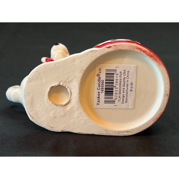 Yankee Candle Snowman Pup Christmas Ceramic Candle Holder Red & White - Picture 6 of 8